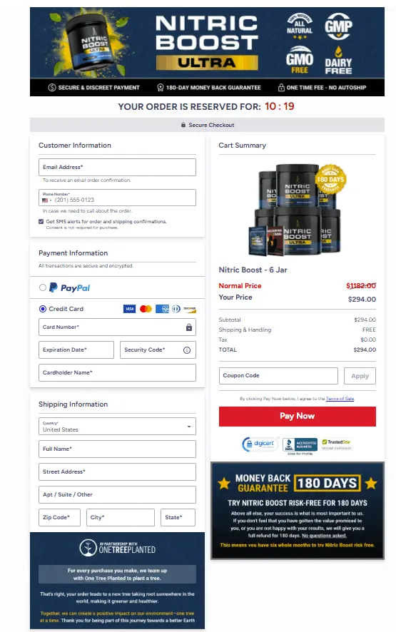 Nitric Boost Ultra Order Form